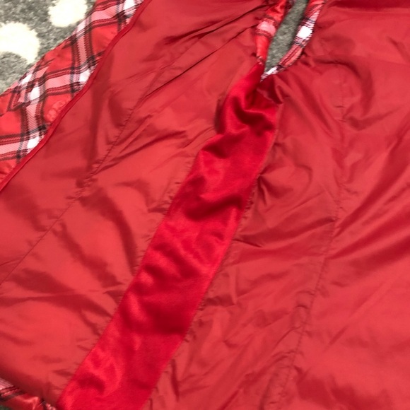 Tommy Hilfiger red plaid tufted quilted‎ fitted puffy puffer vest size XS new - Picture 7 of 13